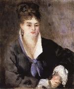 Pierre Renoir Lady in a Black Dress oil painting artist